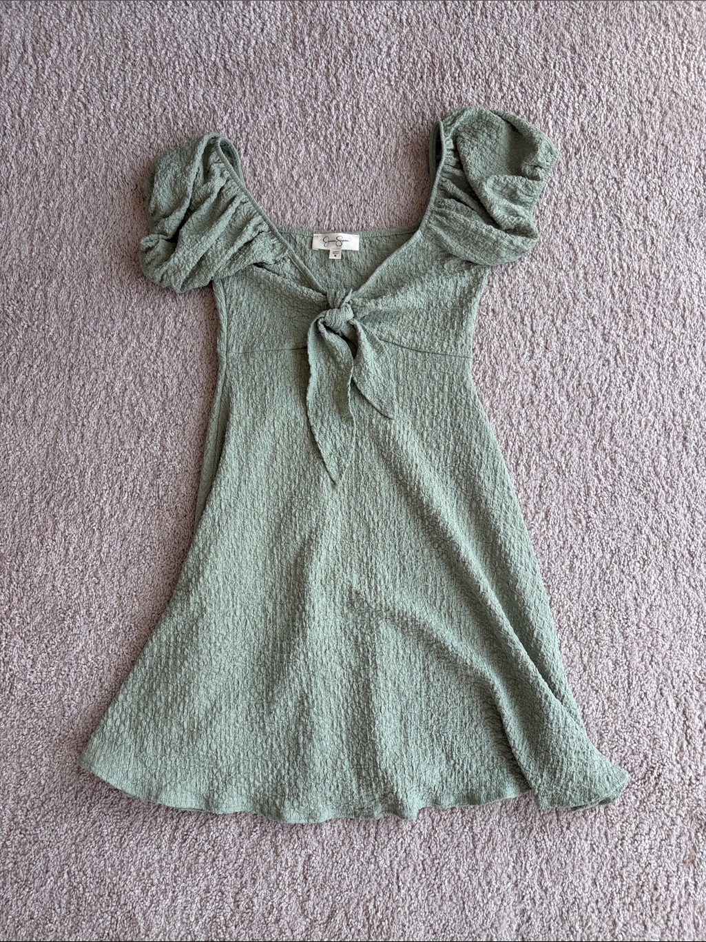 Jessica Simpson Sage Green Textured Dress